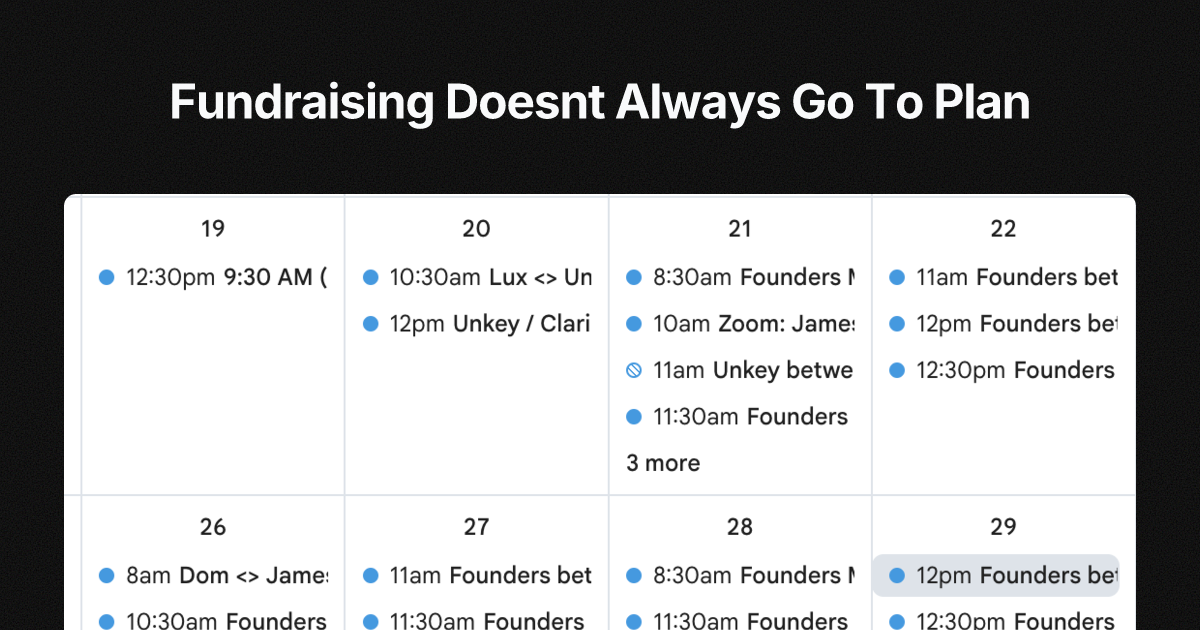 Fundraising doesn't always go to plan