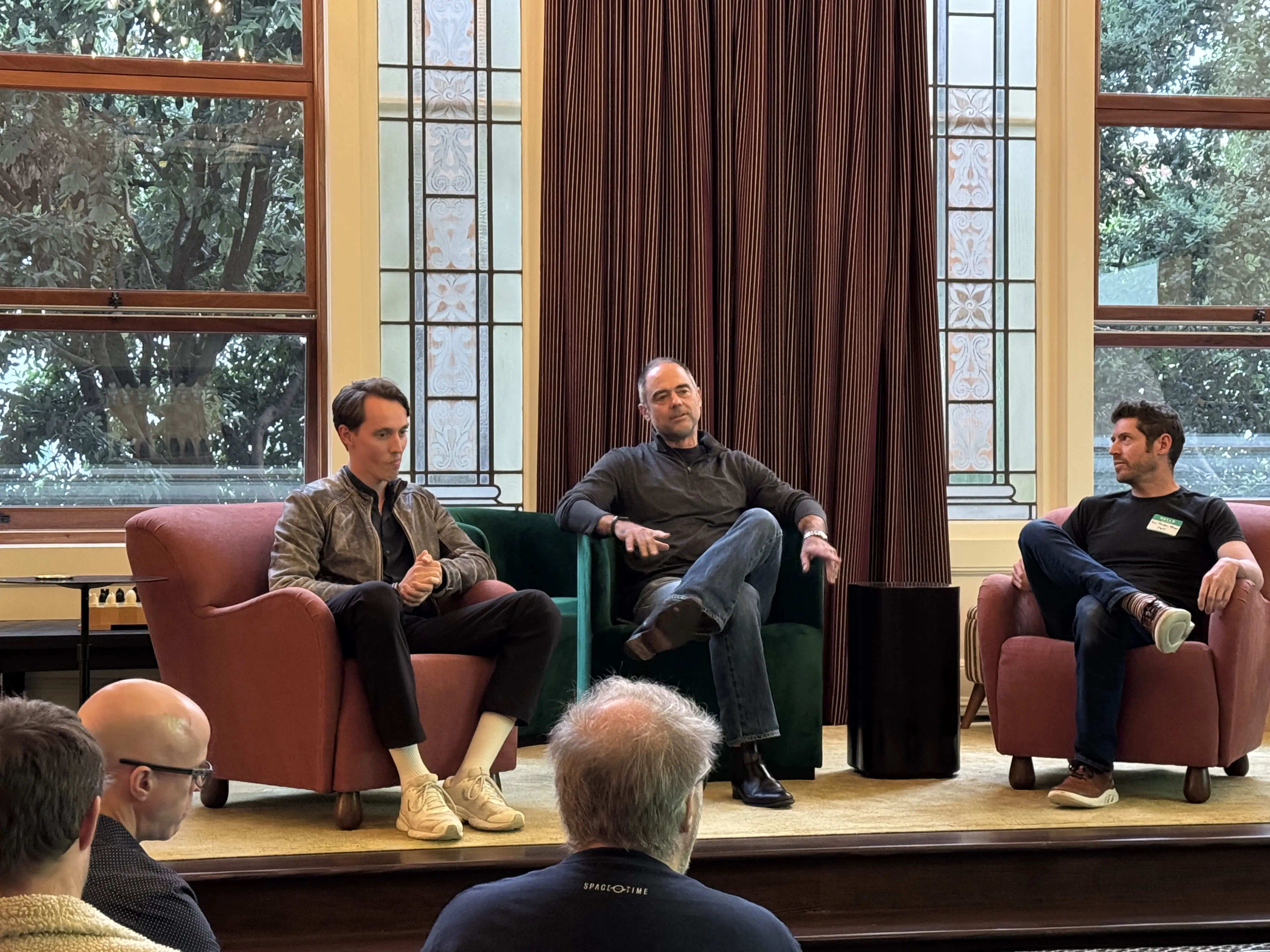 Scott Johnston, Johannes Landgraf, and Tom Preston-Werner at PWV Founders Sessions